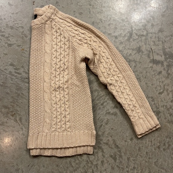 Theory Beige Cable Knit Sweater sz L - Picture 4 of 7